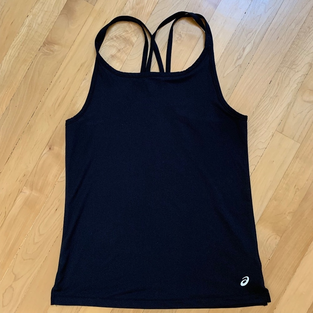 Asics Racerback Black Sports Tank Size XS